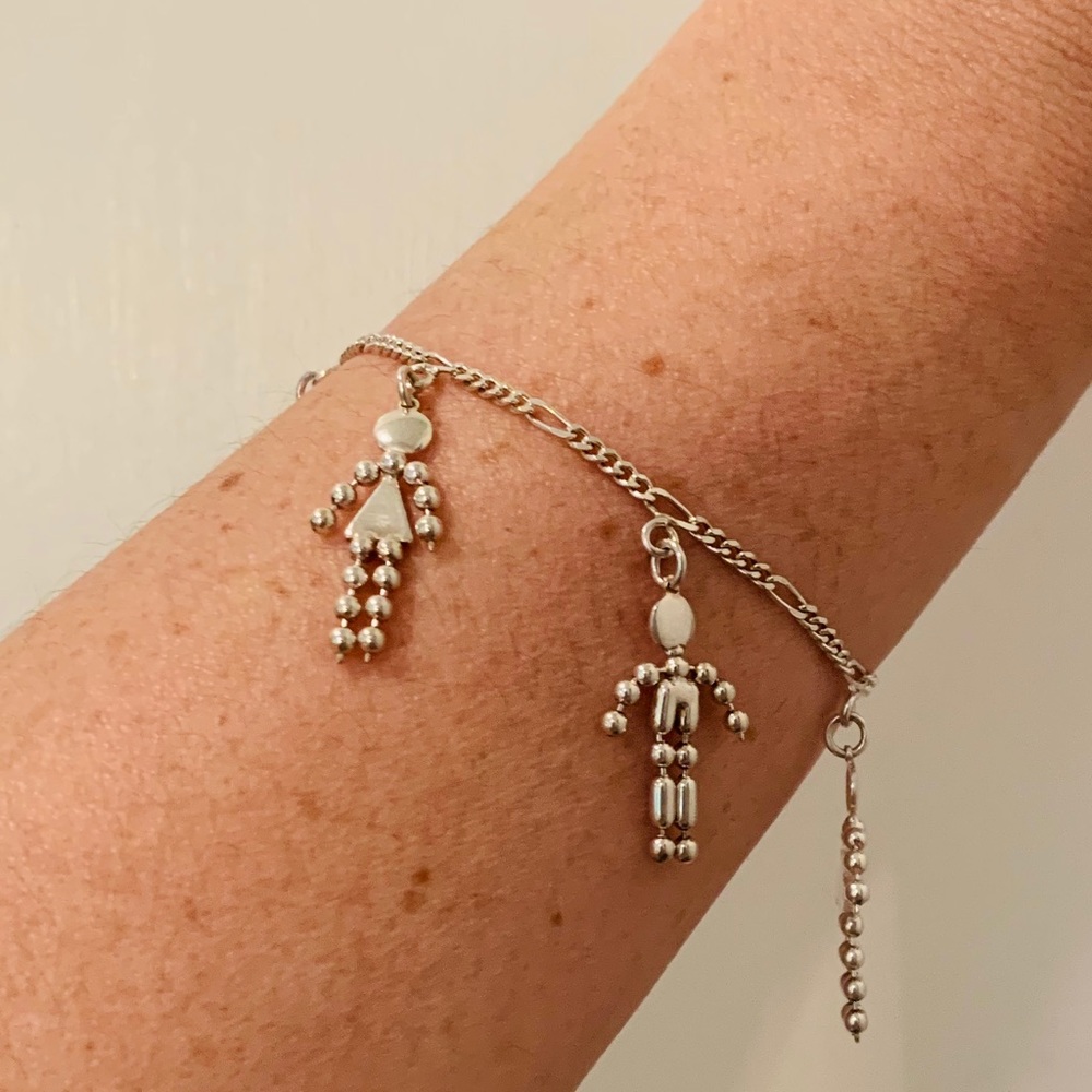 Sterling Silver vintage Figaro Chain w/ Charms